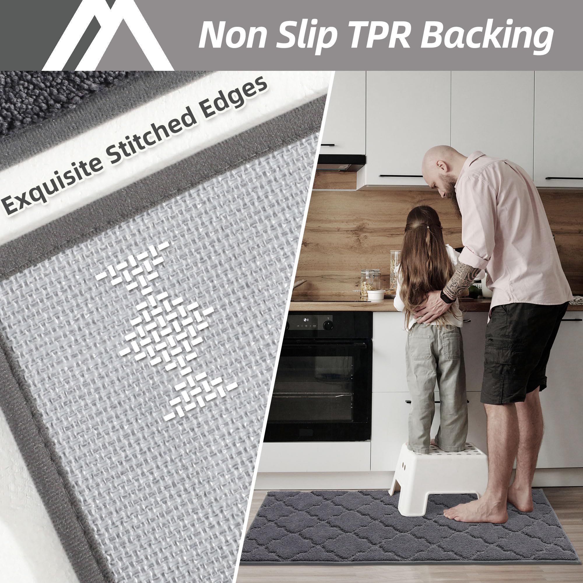 COSY HOMEER absorbent mat soaks up spills and keeps floors dry.