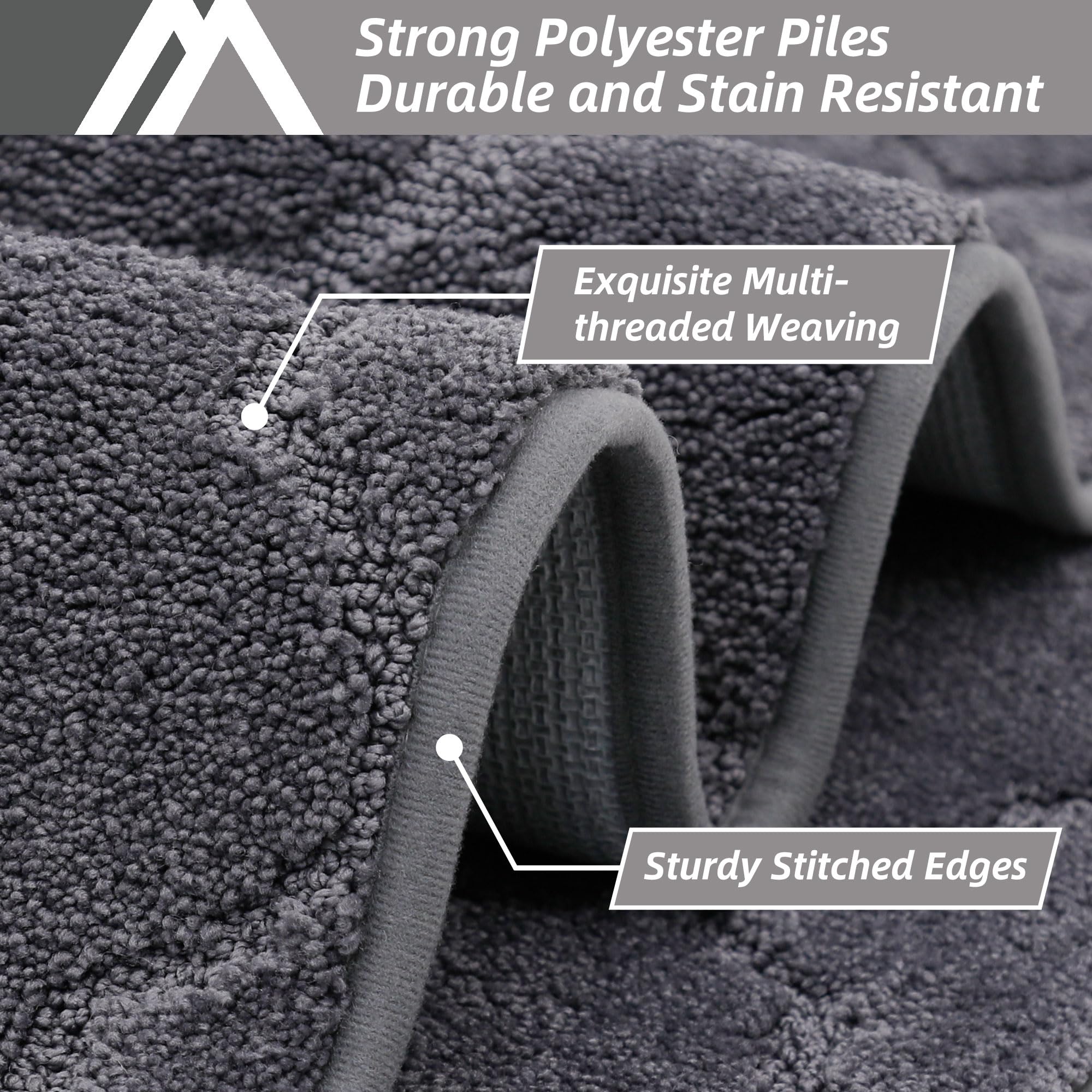 COSY HOMEER mat with non-slip backing stays in place on kitchen floor.