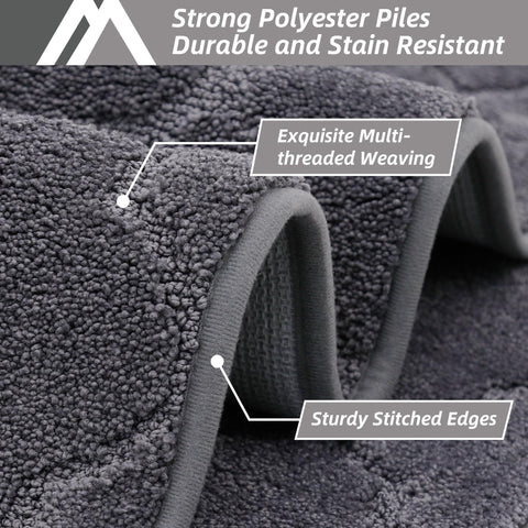 COSY HOMEER mat with non-slip backing stays in place on kitchen floor.