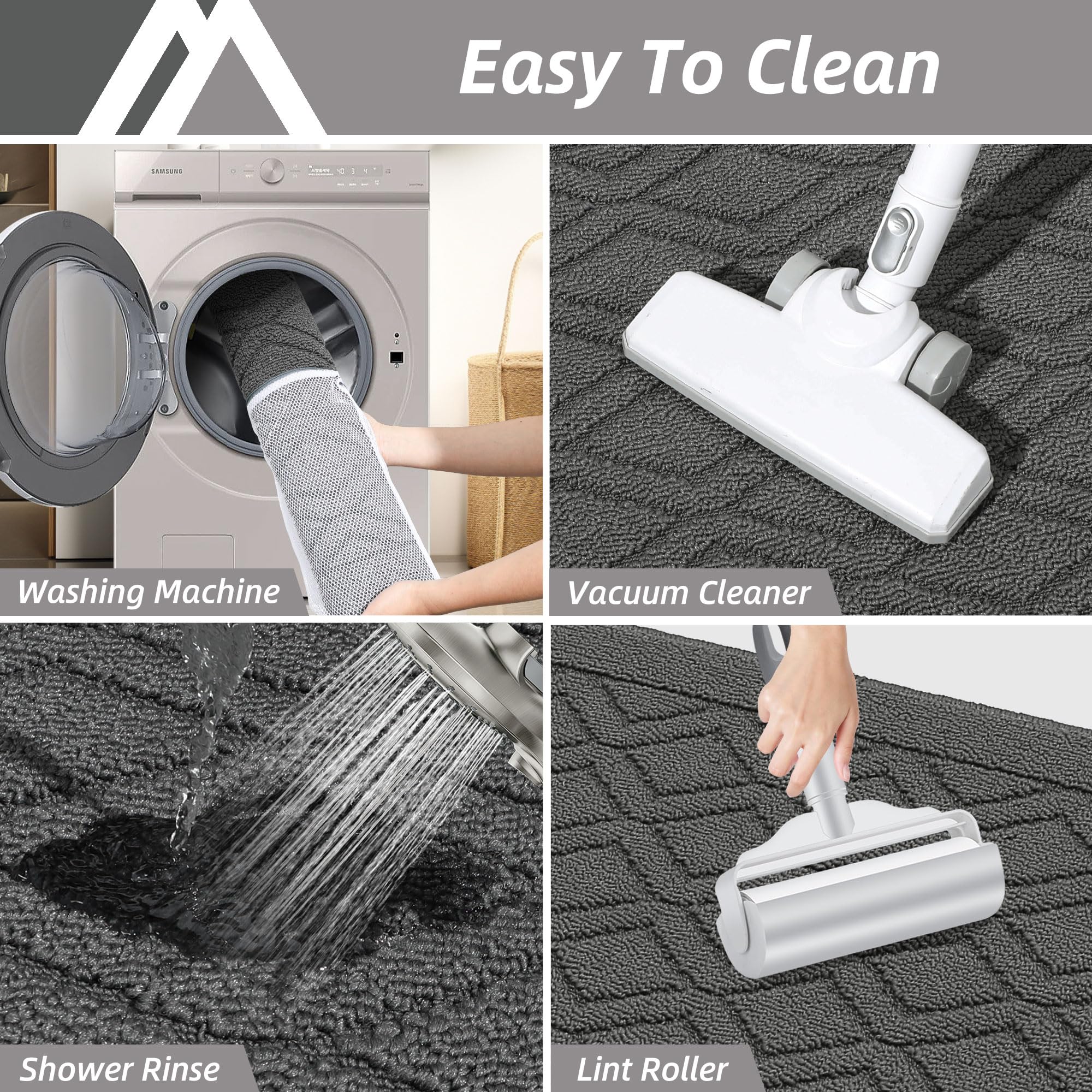 COSY HOMEER grey mats resist stains for busy kitchen floors.
