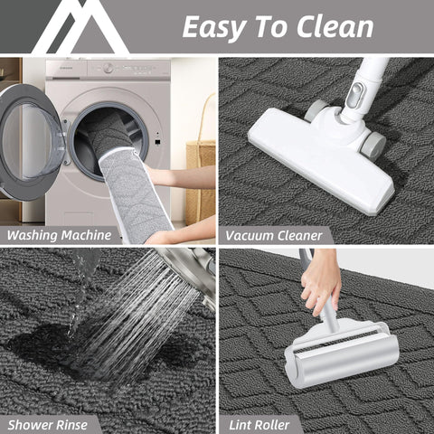 COSY HOMEER grey mats resist stains for busy kitchen floors.