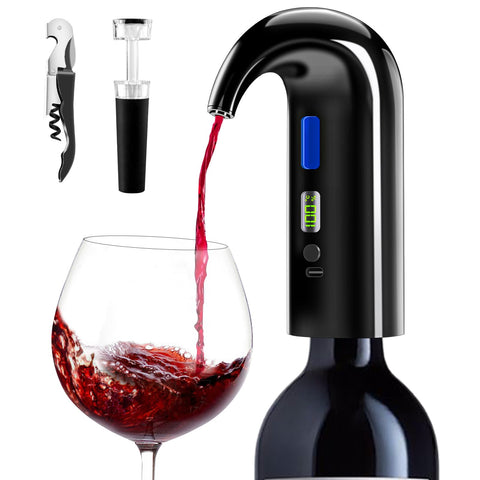 Cosyall electric wine aerator front view shows one-touch aeration for instant pouring.