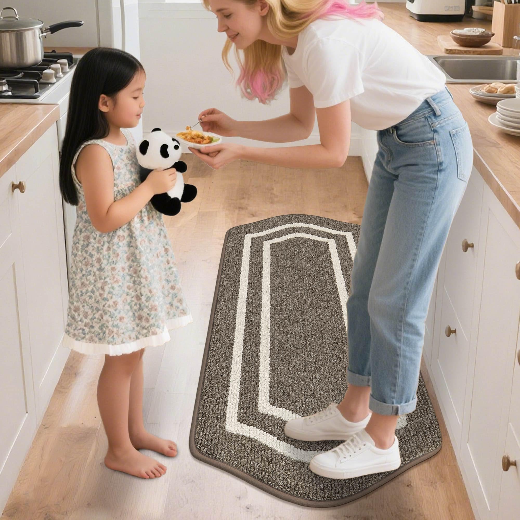 COSY HOMEER durable rug ready for everyday use in front of the sink