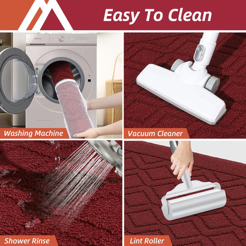 COSY HOMEER versatile mat suitable for entry and laundry spaces in red.