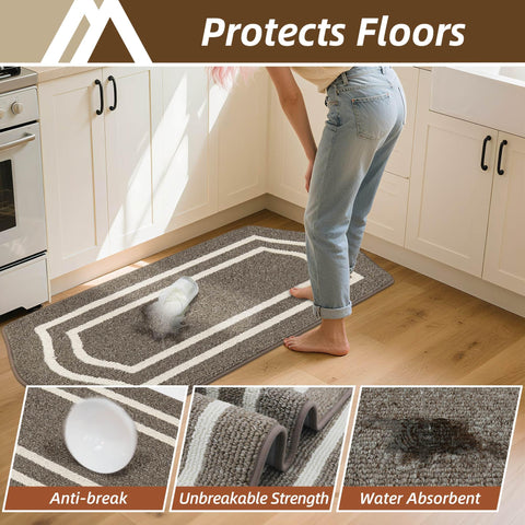 COSY HOMEER washable kitchen rug simplifies cleaning with machine-washability