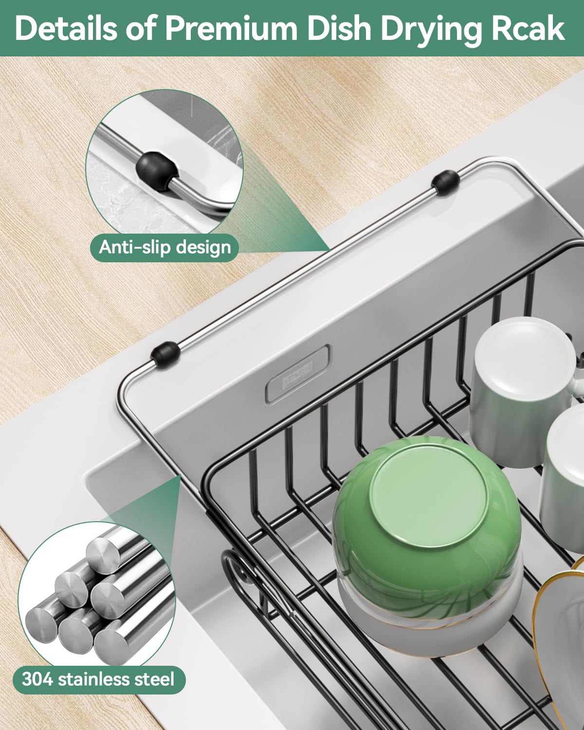 CosyPic 3-in-1 kitchen rack doubles as fruit rinse station