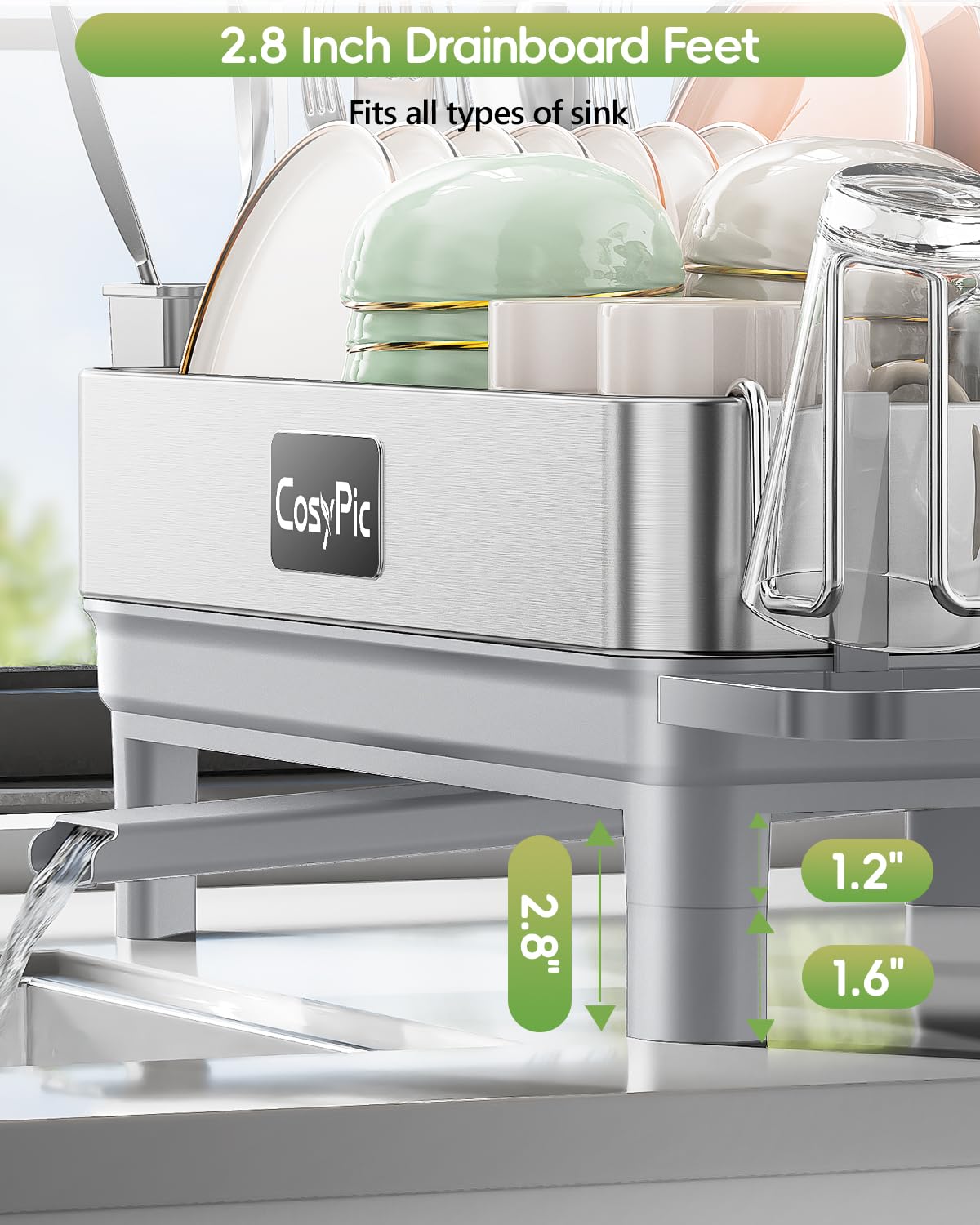 CosyPic dish drying rack easy installation guides fast setup.