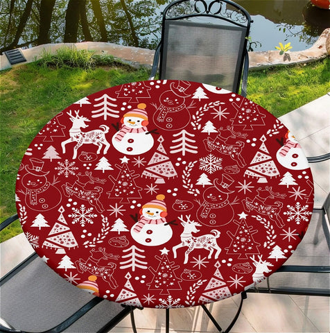 COTAIL waterproof round tablecloth protecting table during outdoor dining