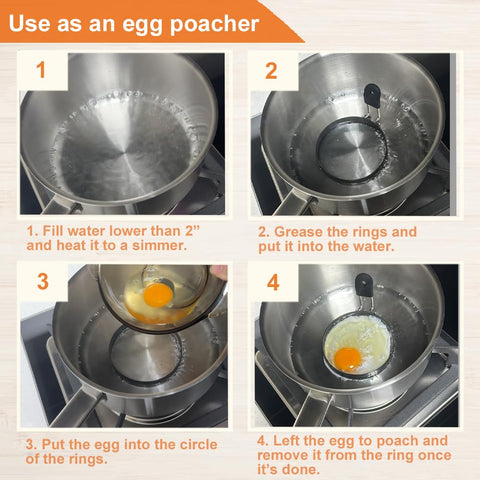 COTEY egg rings ideal for camping and portable cooking.