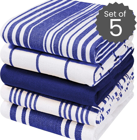 Cotton Clinic dish towels soft and absorbent for quick drying.