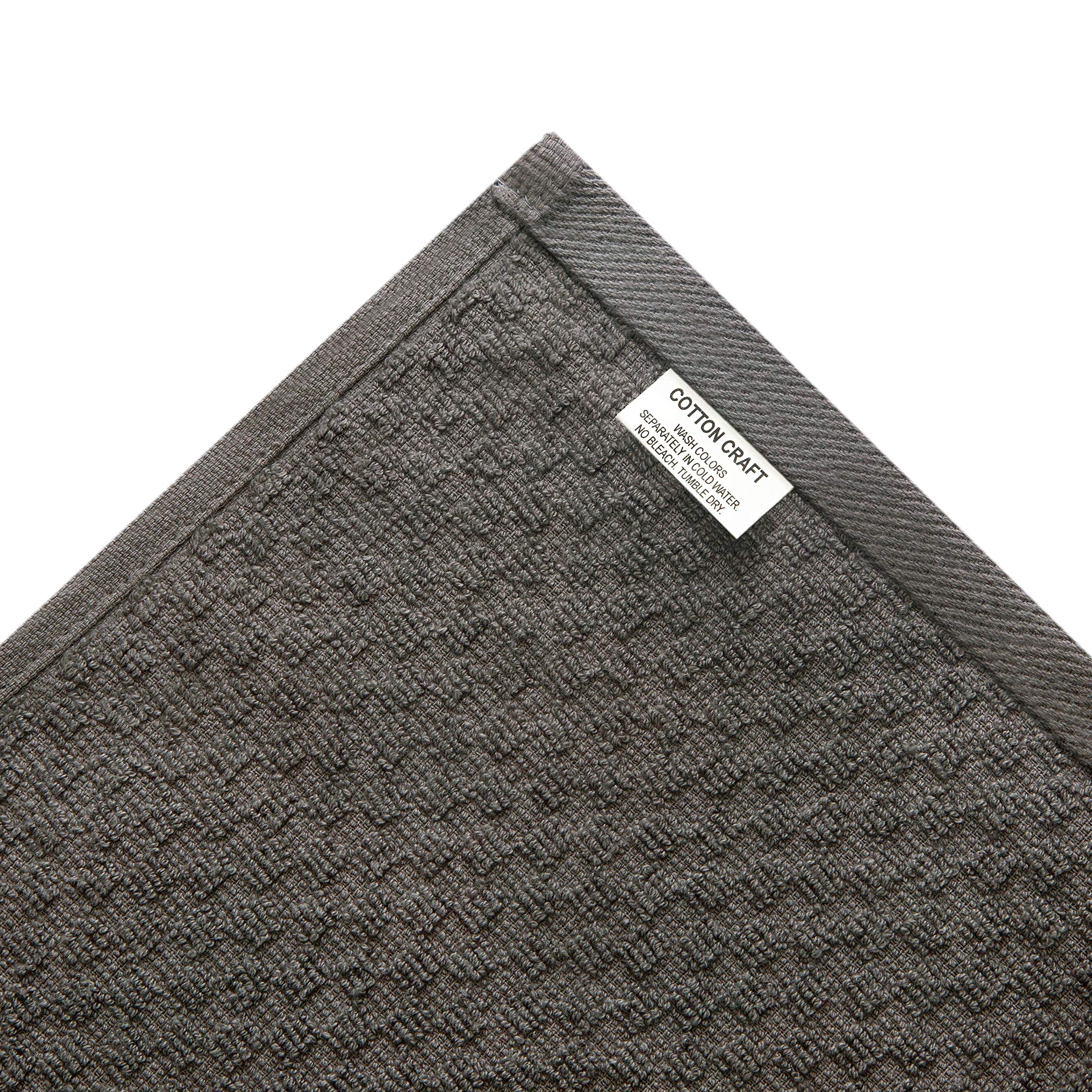 COTTON CRAFT absorbent dish towels charcoal great for drying plates.