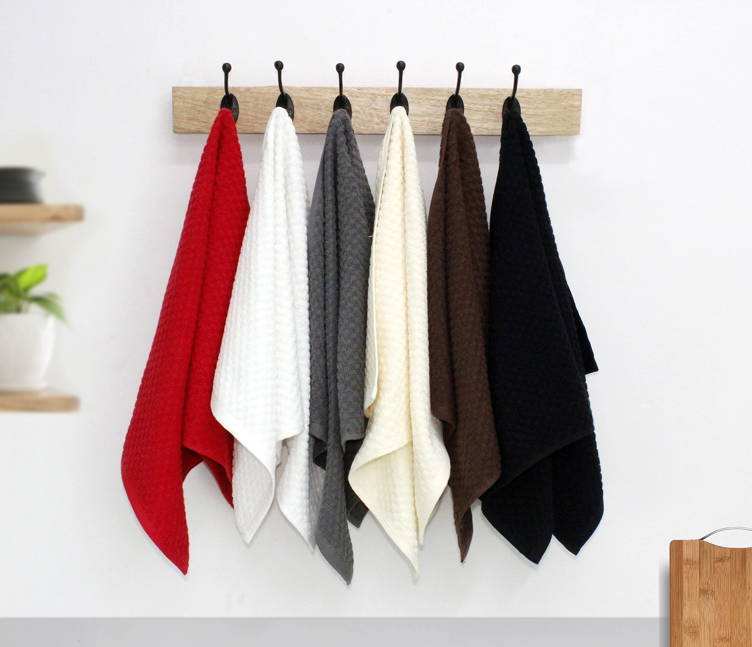 Cotton Craft Euro Cafe towel 16x28 covers everyday kitchen cleaning.