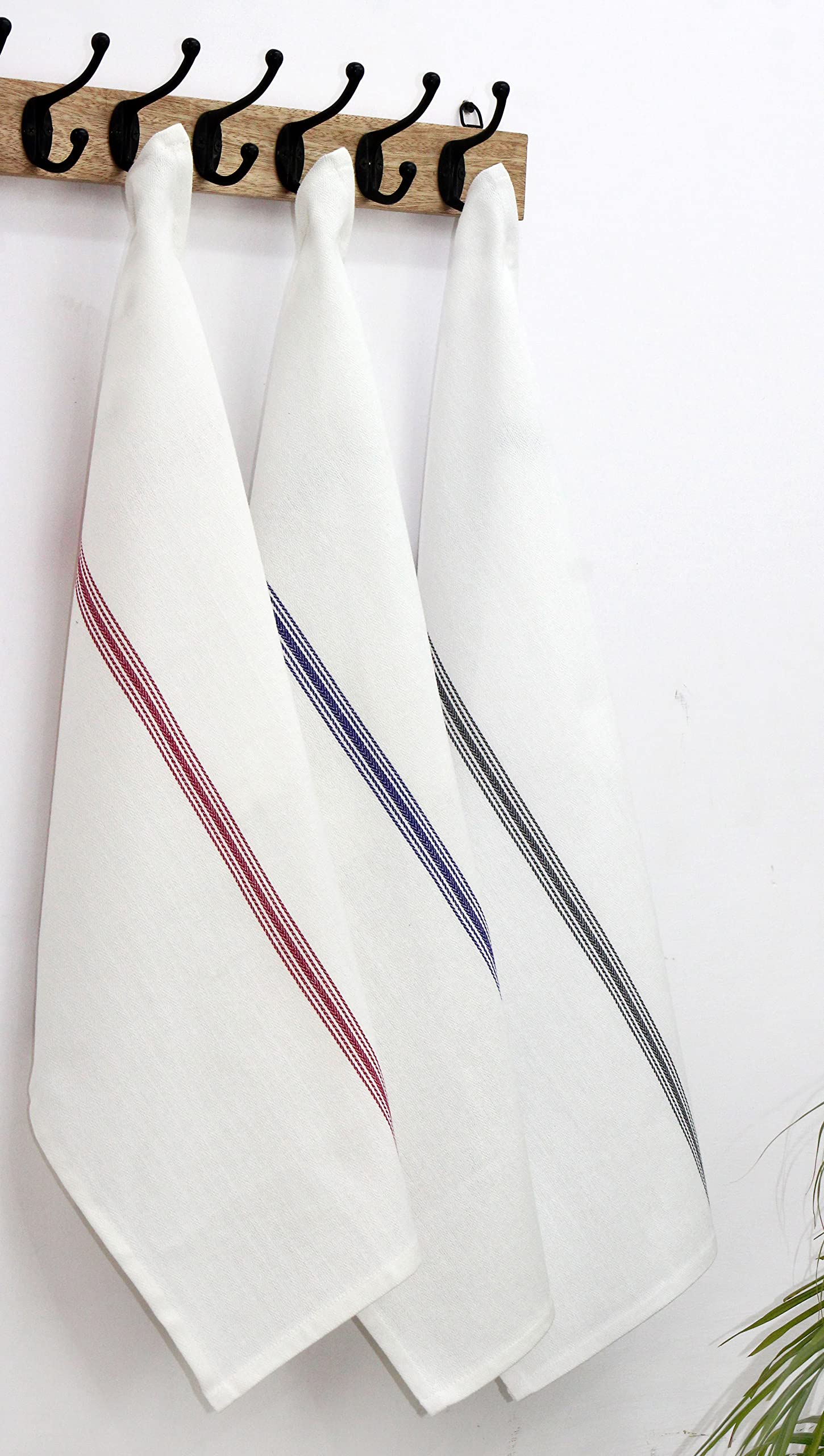 Eco-friendly Cotton Craft Scandia Stripe towel option replacing paper towels.