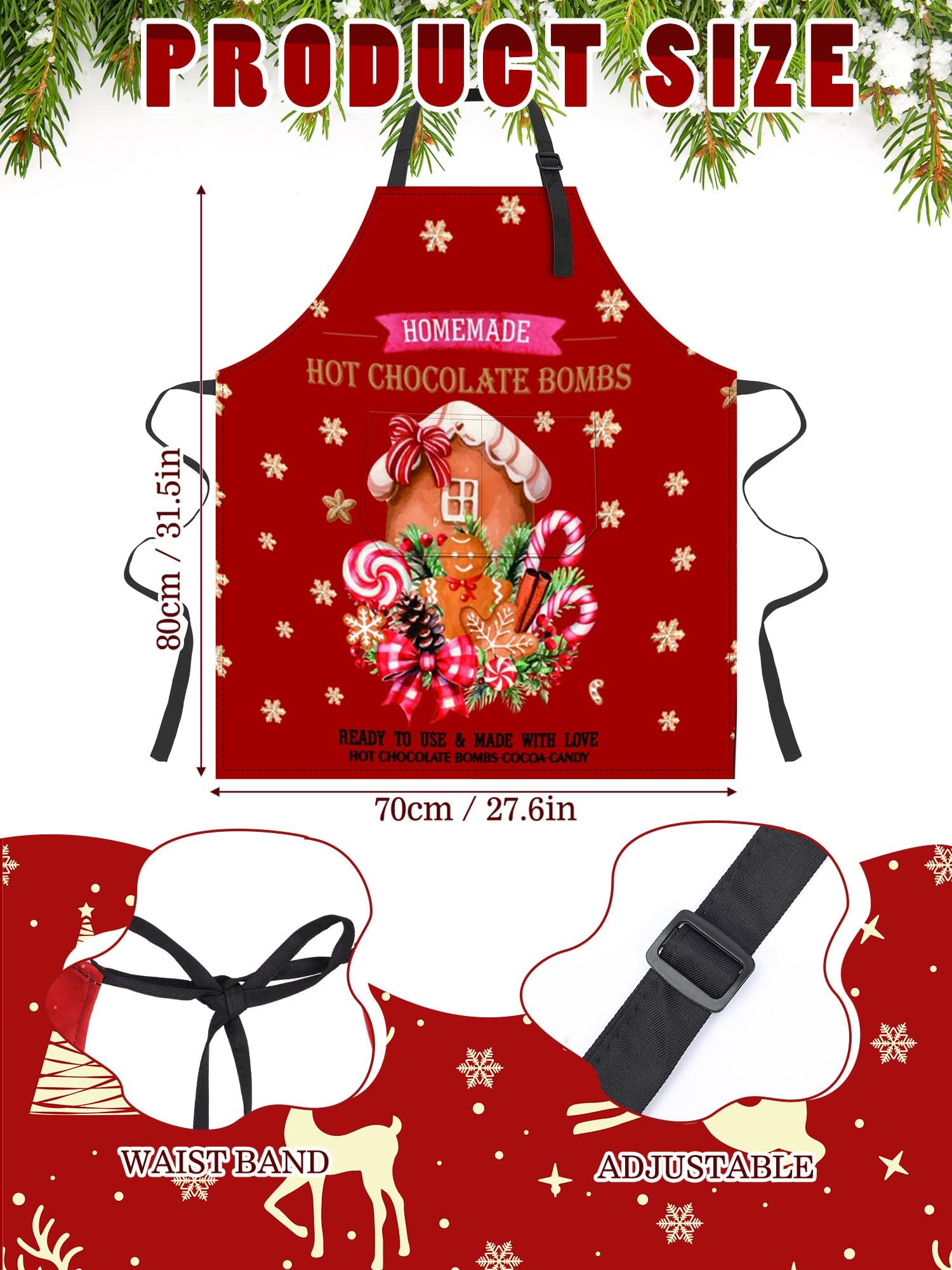 Cotwinter adjustable-neck waist apron with pockets for a comfortable fit