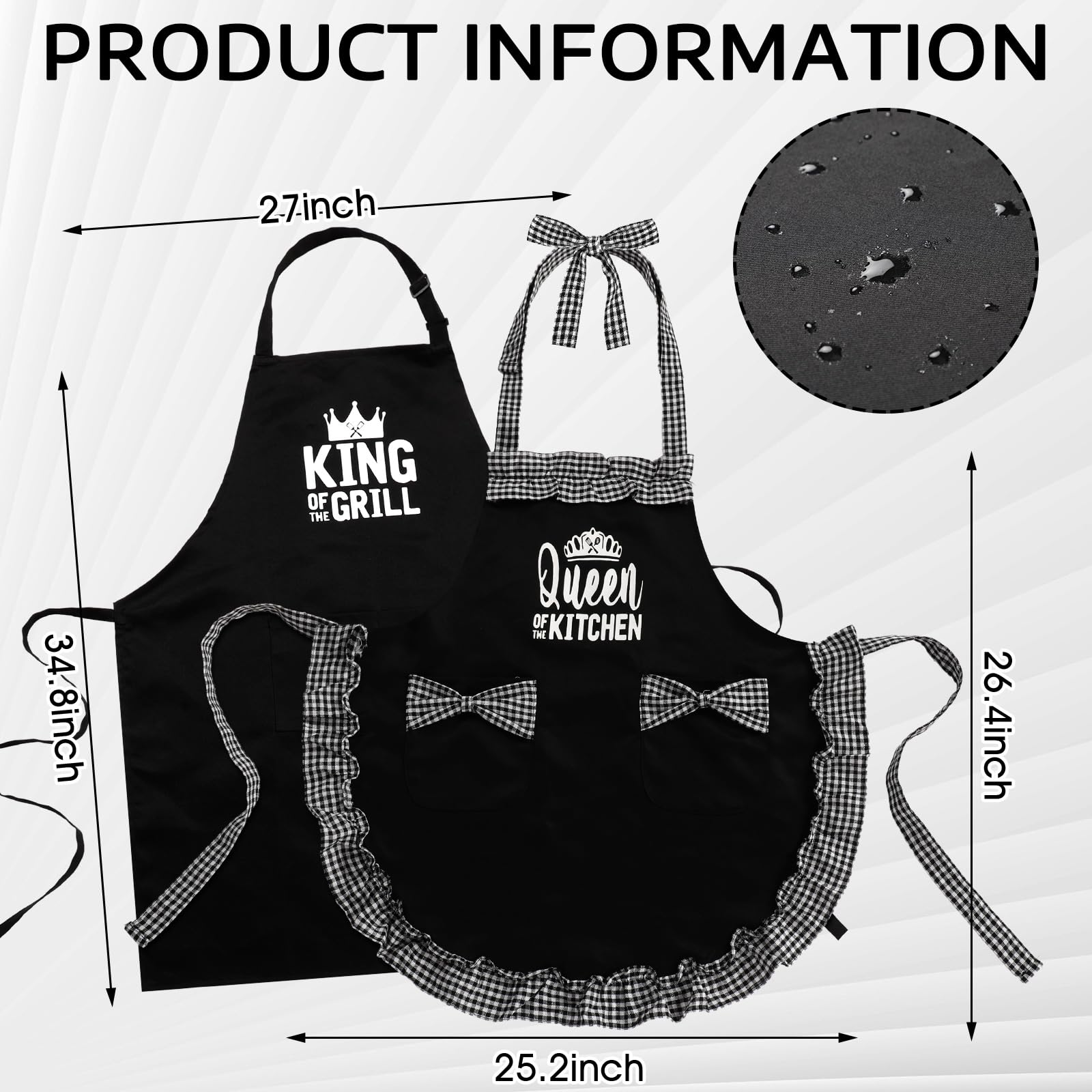 Cotwinter adjustable neck and waist straps ensure a comfortable fit while cooking