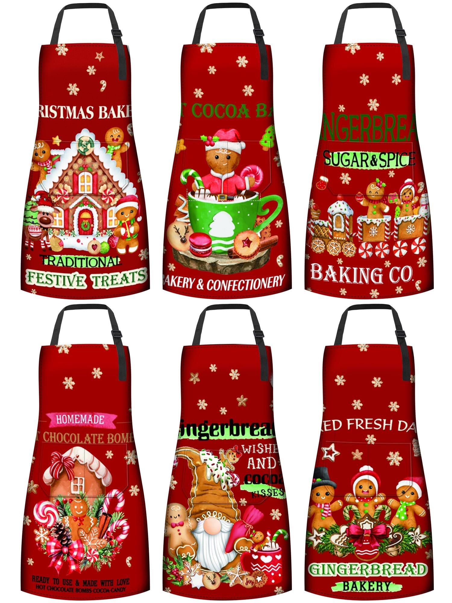 Cotwinter Christmas apron with gingerbread pockets for festive baking and cleanup