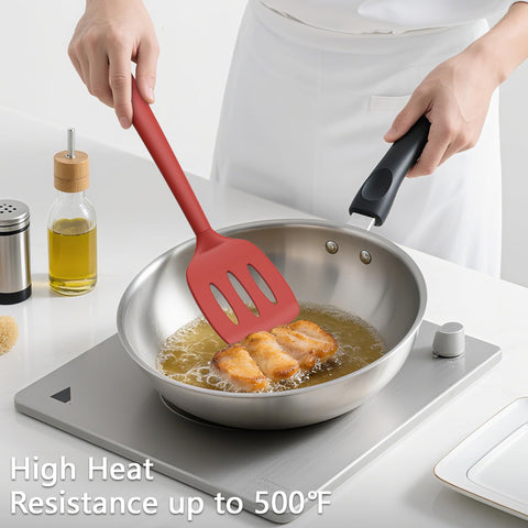 Coukre solid spatula with smooth edge for turning