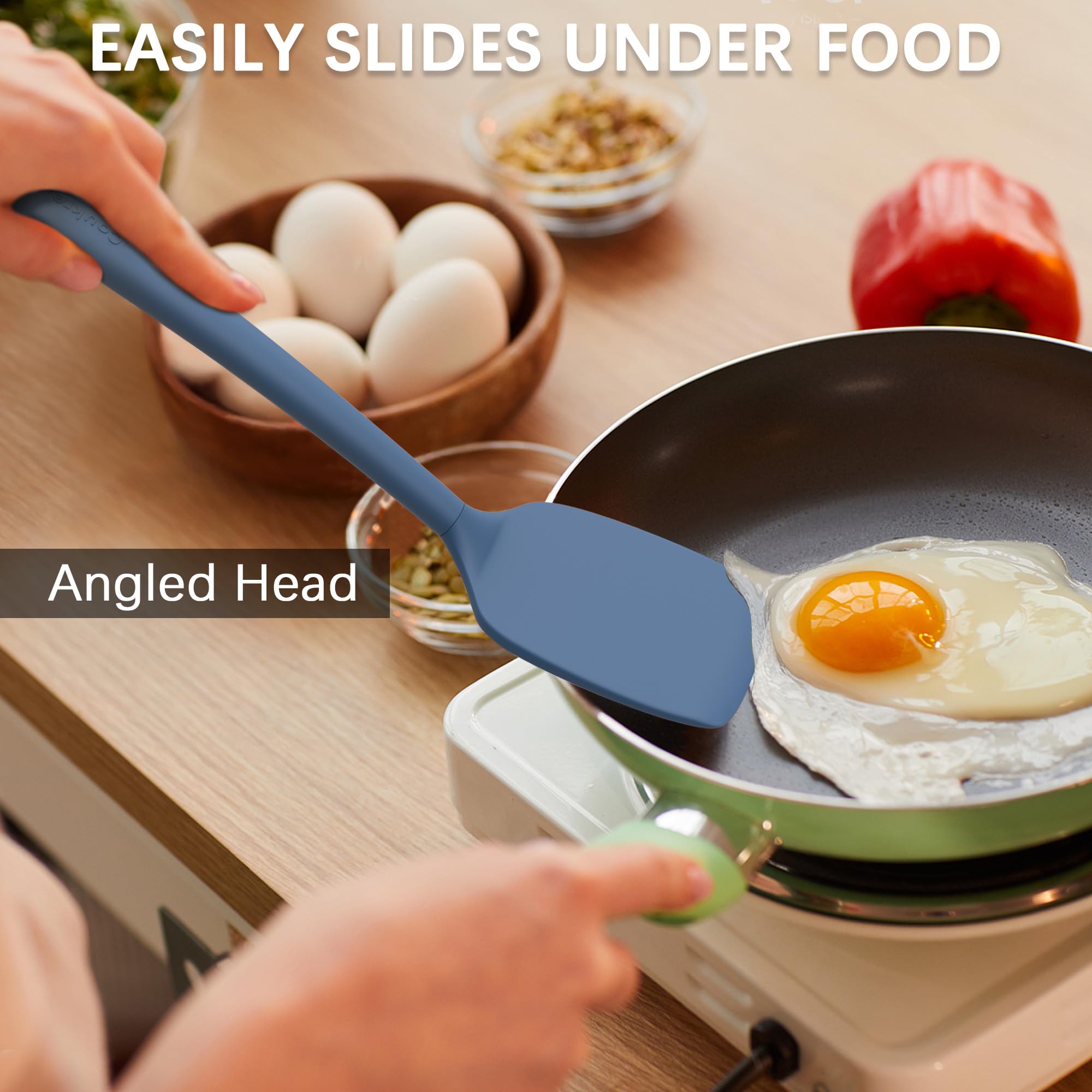 Coukre 3-pack spatulas are dishwasher-safe for easy cleanup
