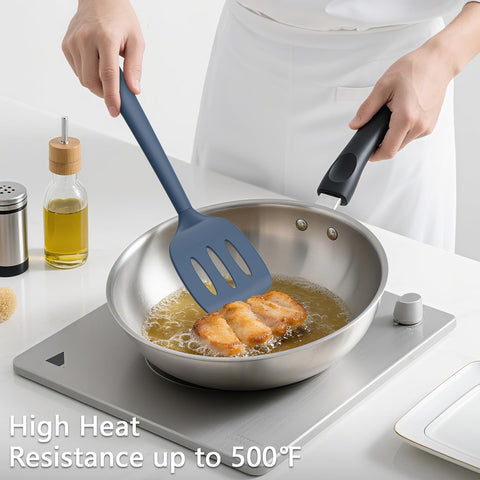 Coukre 3-pack spatulas withstand up to 500°F for high-heat cooking