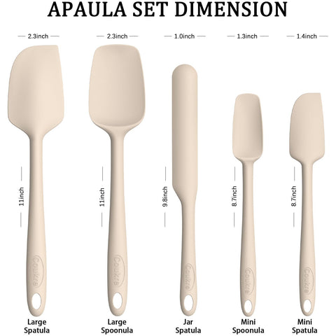 Coukre silicone spatula set, small spatula, perfect for precise stirring in small bowls