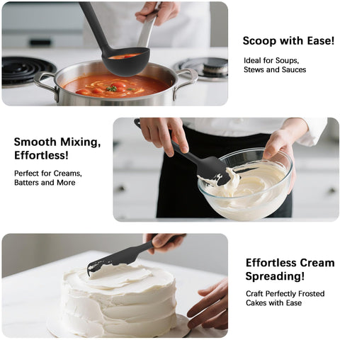 Coukre skimmer for lifting foam and solids from soups.