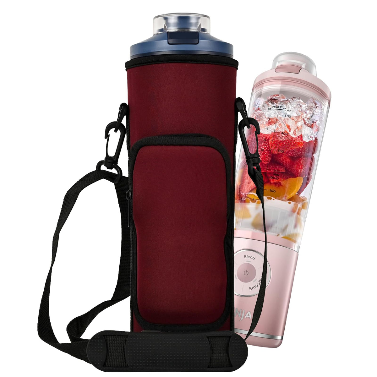CouldyCasi Ninja Blast Max bag front view showing a perfect-fit sleeve for travel.
