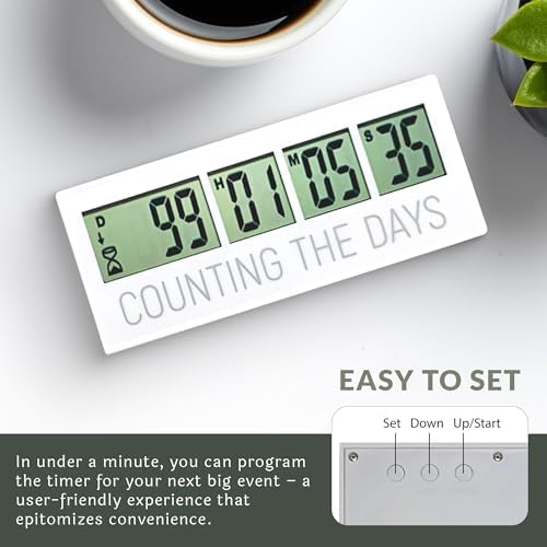 Countables Countdown Clock is reusable for multiple celebrations and events.