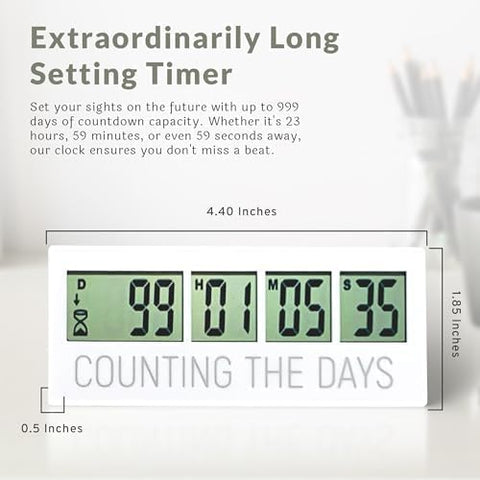 Countables Countdown Clock is quick to set up with calendar dates for planning.