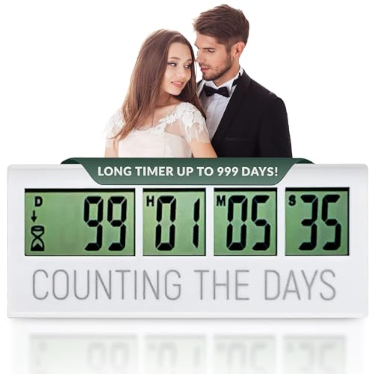 Countables Countdown Clock front view showcases large digits for quick event awareness.