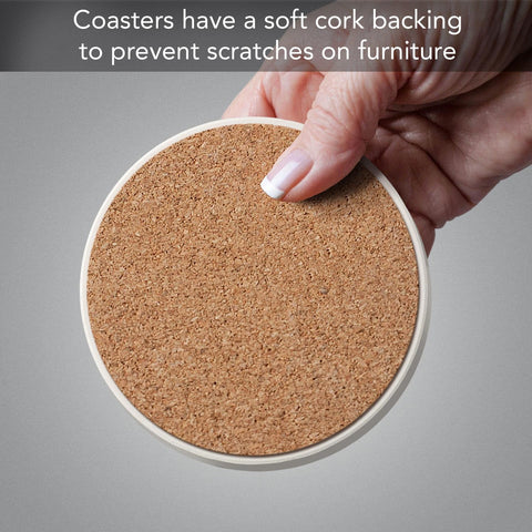 Counterart Thirstystone Drift Marks 4-inch coaster accommodates large glassware
