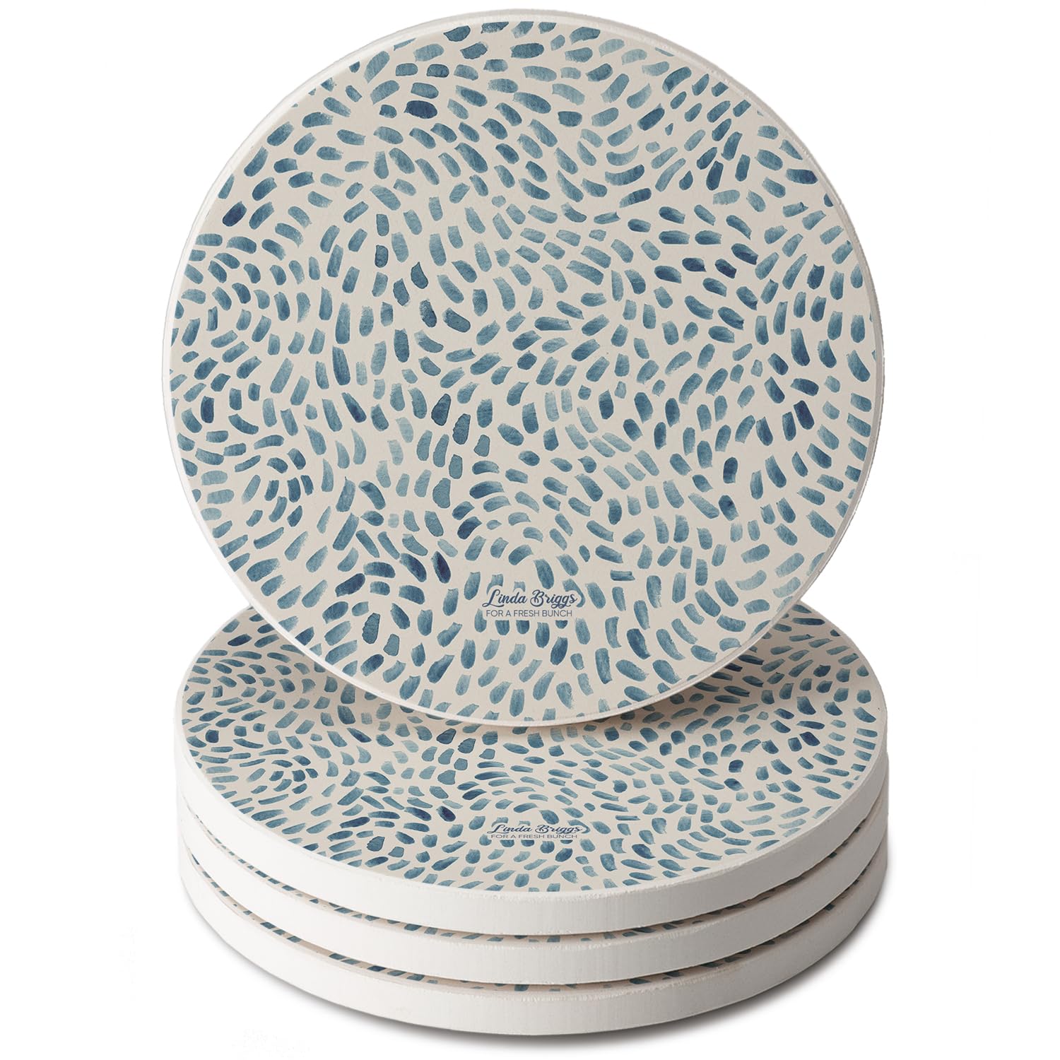 Counterart Thirstystone Drift Marks absorbent stone coaster close-up showing drip absorption