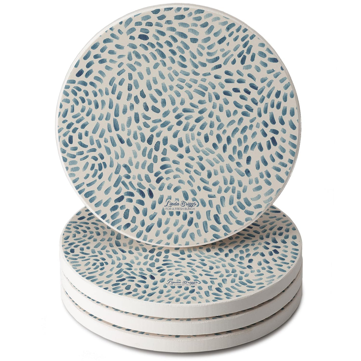 Counterart Thirstystone Drift Marks absorbent stone coaster close-up showing drip absorption