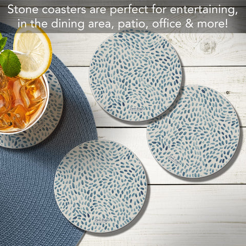 Counterart Thirstystone Drift Marks cork-backed coaster protecting surfaces from scratches