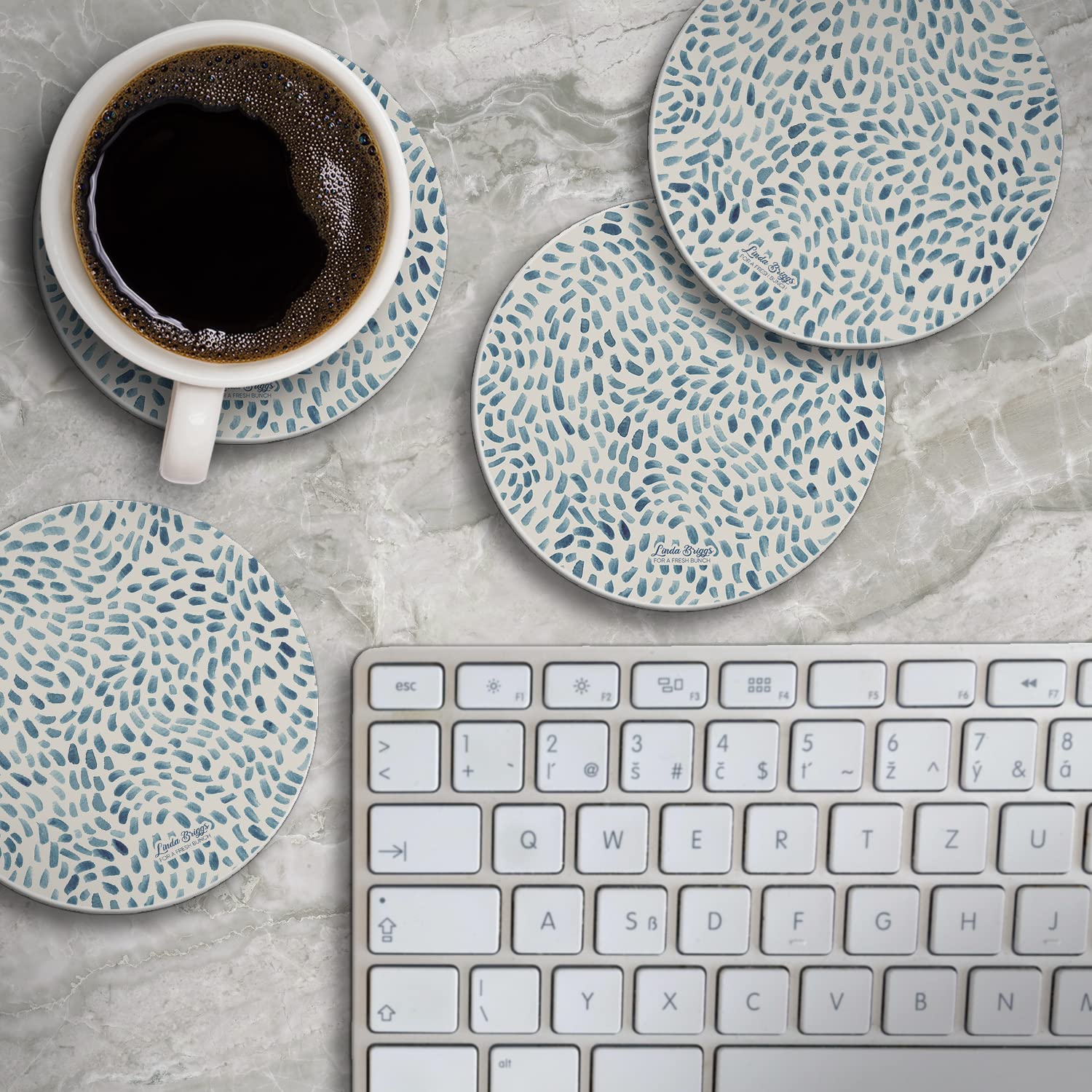 Counterart Thirstystone Drift Marks coaster close-up smooth edge for handling