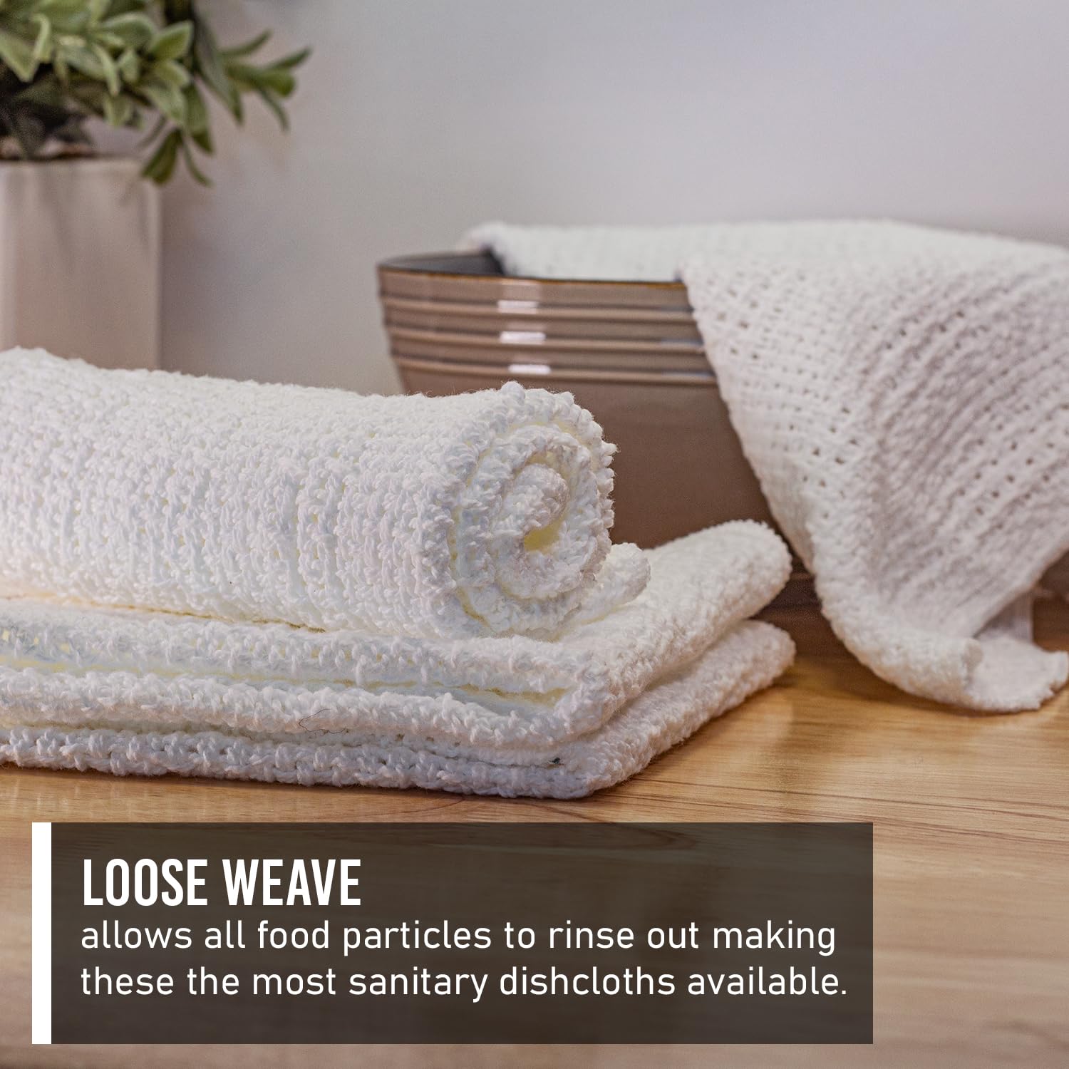 Country Cottons Old Fashion dishcloth machine washable for easy care.