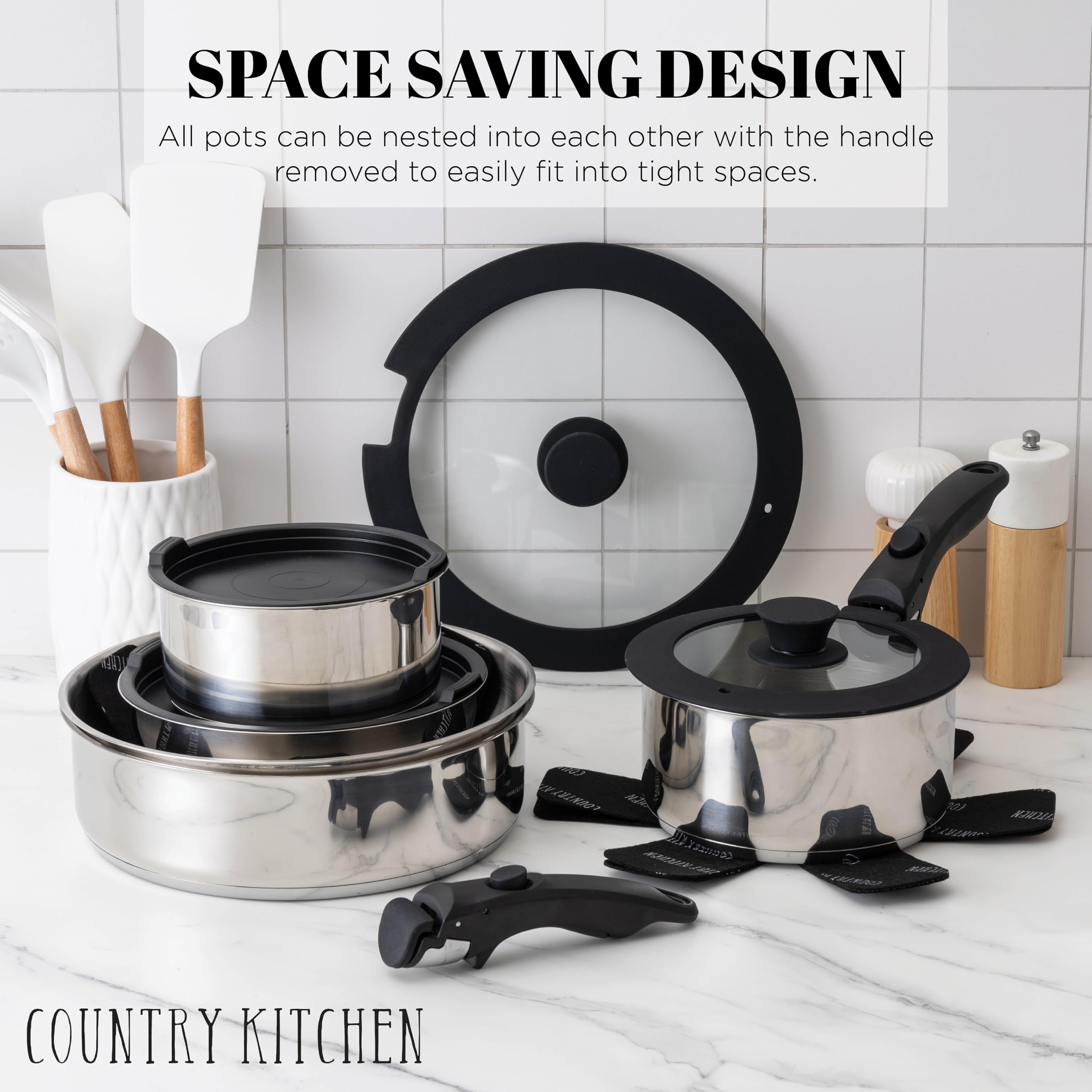 Country Kitchen durable stainless steel construction delivers even heating