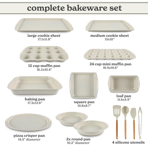 Country Kitchen cookie sheet in cream with nonstick finish for easy release.