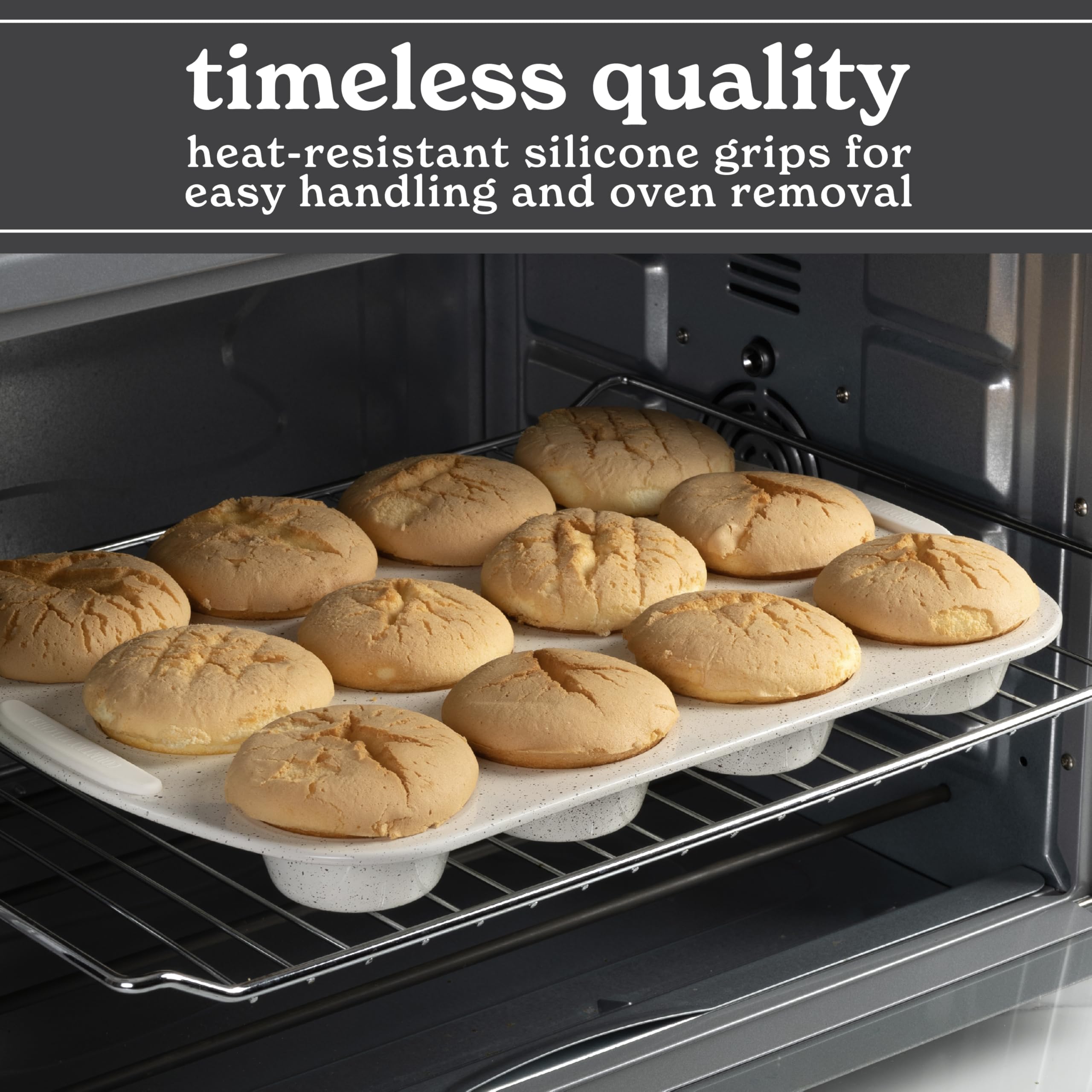 Country Kitchen small pan in cream with nonstick surface for quick cleanup.
