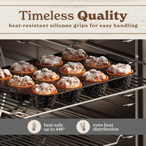 Country Kitchen nonstick stackable bakeware nesting design saving cabinet space