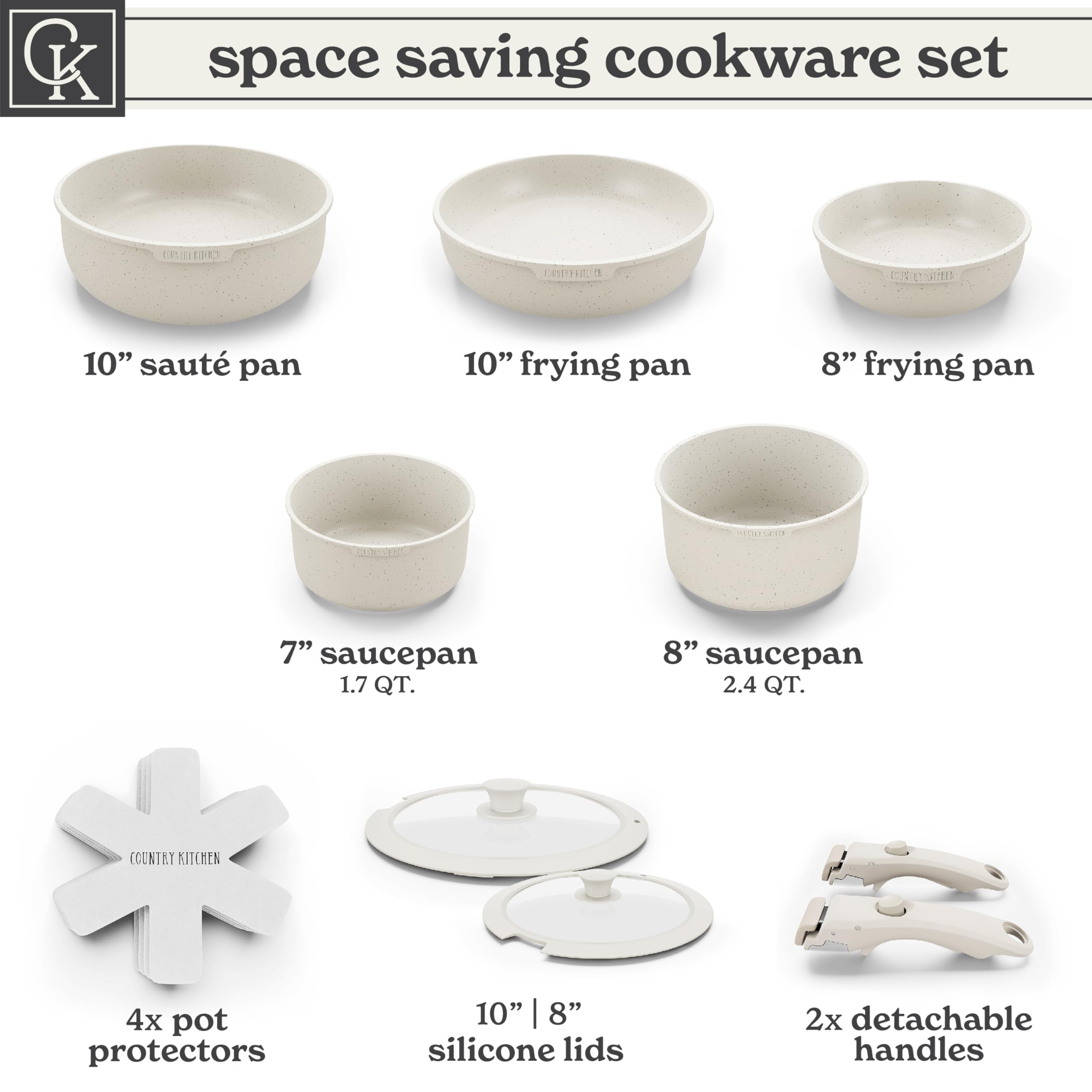 Country Kitchen oven-to-table cookware demonstrates versatile stove to oven transitions.