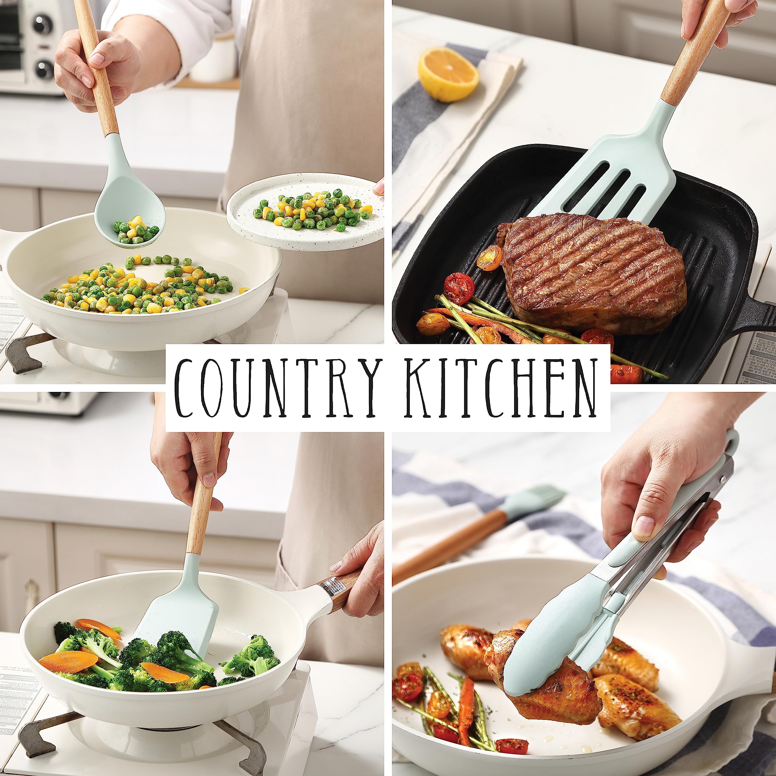 Country Kitchen spaghetti server in action for easy pasta servings