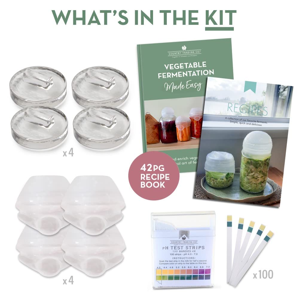Country Trading Co. fermentation lids fit any jar for easy, mess-free fermenting.