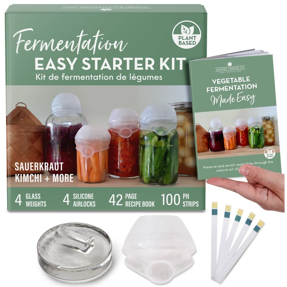 Country Trading Co. fermentation weights keep vegetables submerged for crisp results.