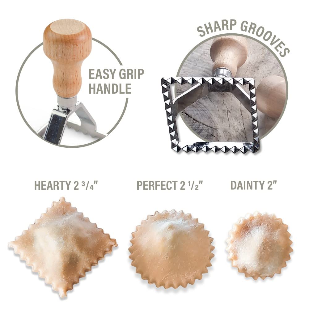 Country Trading Co Ravioli Stamp – large square for uniform ravioli shapes