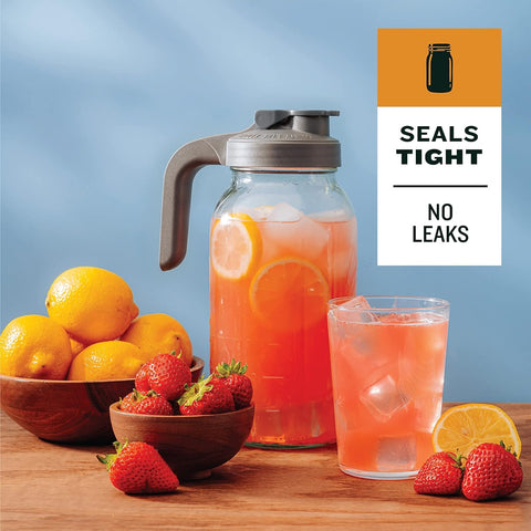 County Line Kitchen glass pitcher, easy-to-clean wide-mouth design for quick washing.