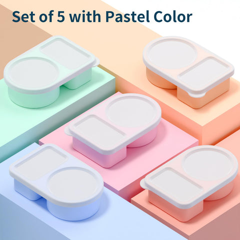 coutnier durable BPA-free silicone container safe for fridge and dishwasher.