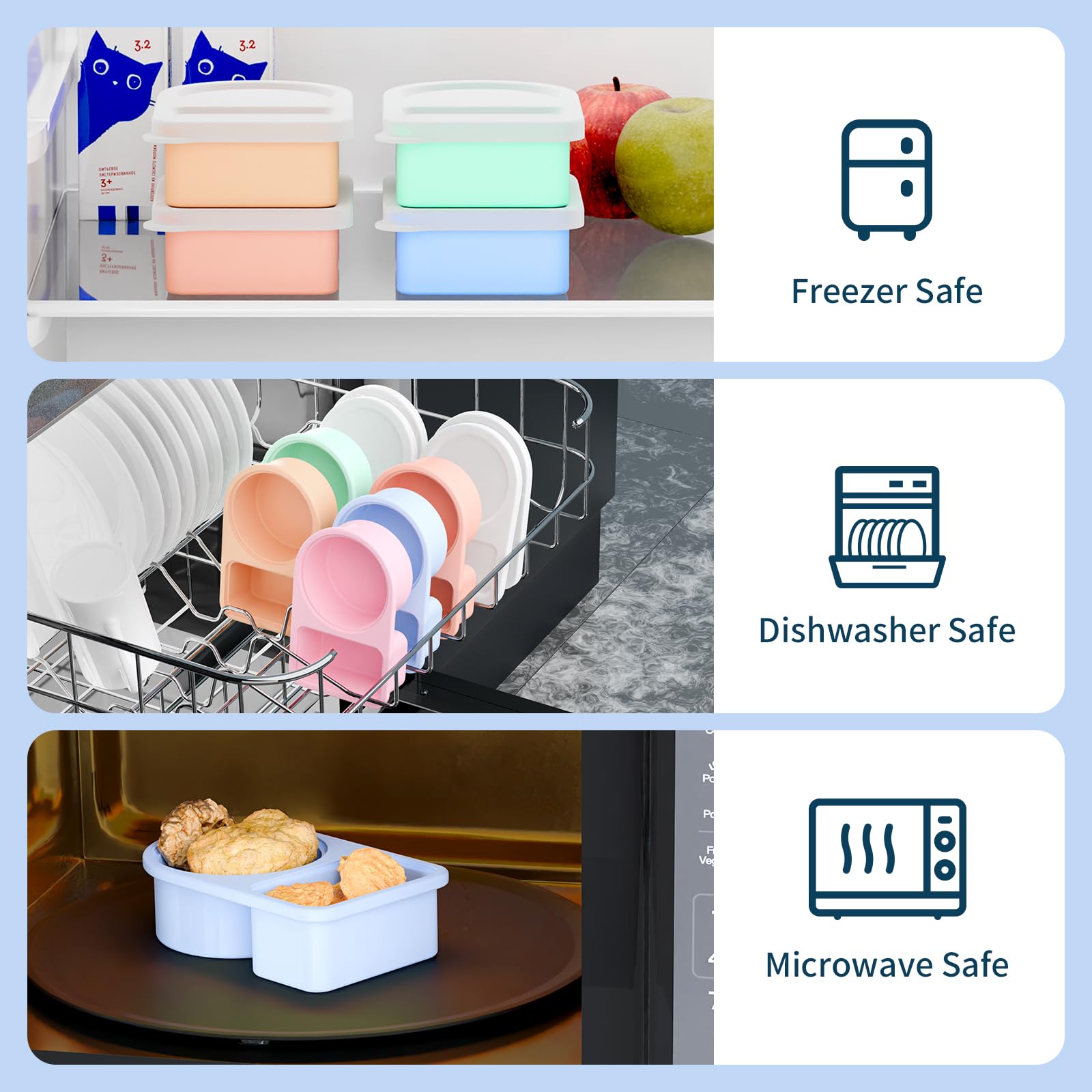 coutnier 5-pack meets various small capacity needs for office, travel, or lunch.