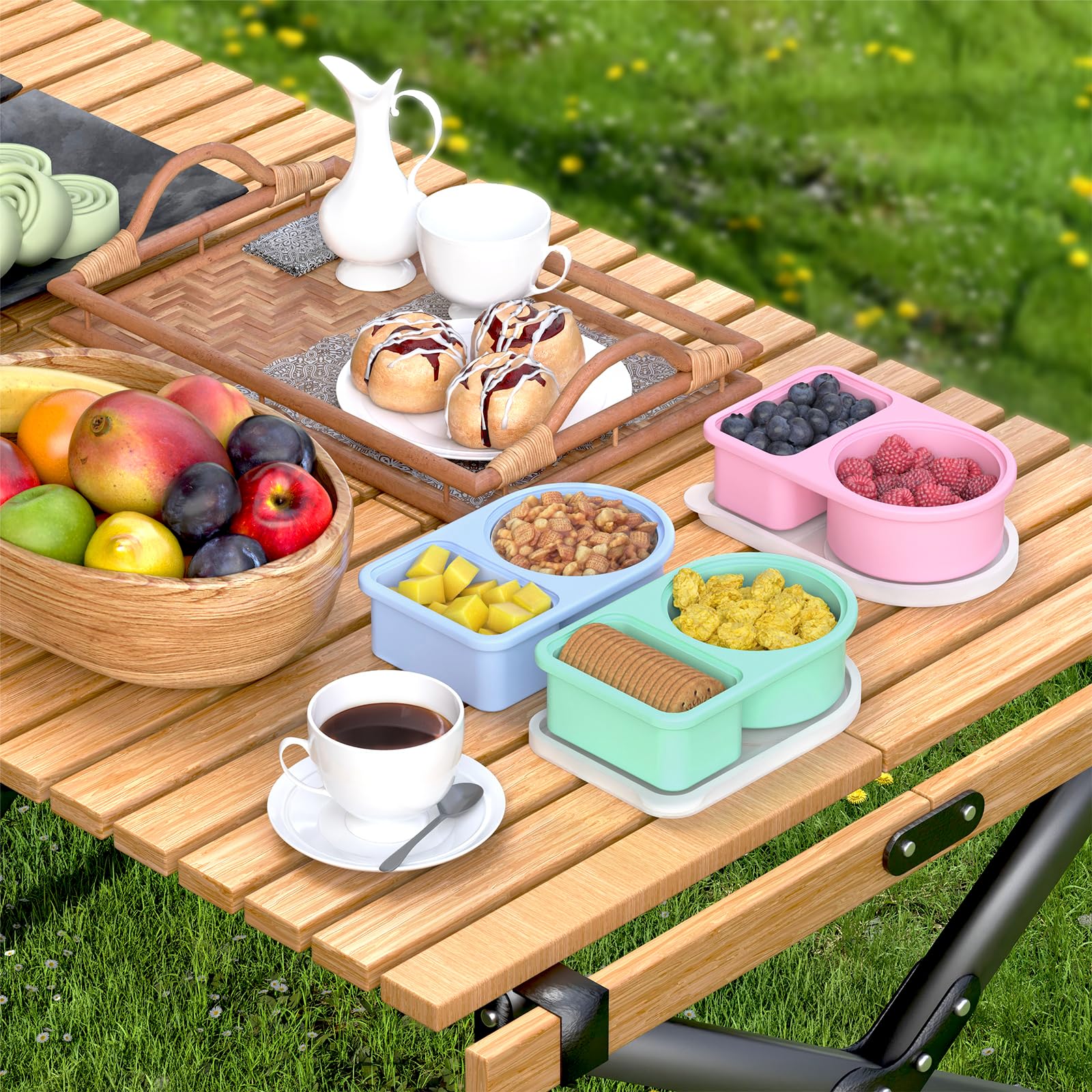 coutnier reusable snack containers eco-friendly design reduces disposable bags and containers.