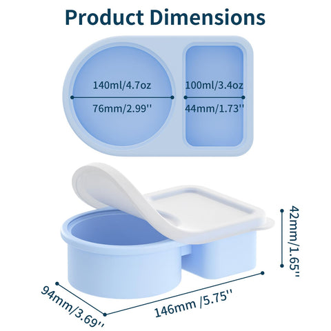 coutnier airtight lids on silicone snack containers prevent spills during commutes.