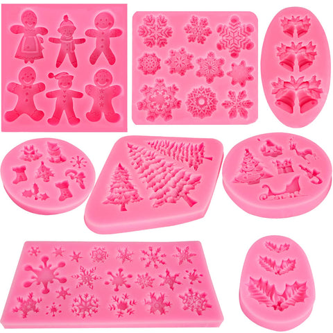 Couuwick Santa Claus mold for charming seasonal cake decorations